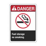 ANSI Danger Fuel Storage No Smoking Sign